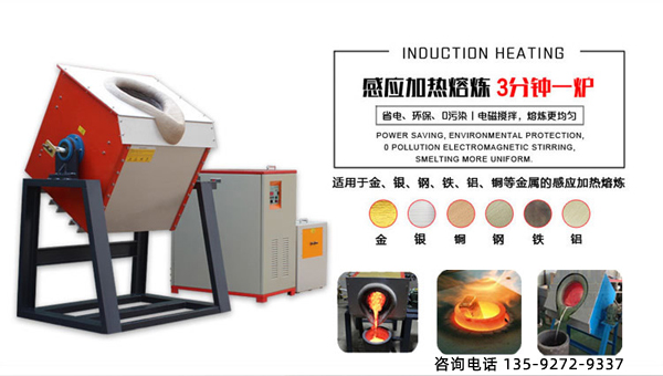 小型熔煉爐由電感線圈、爐架和回爐廢料(坩塌)組成