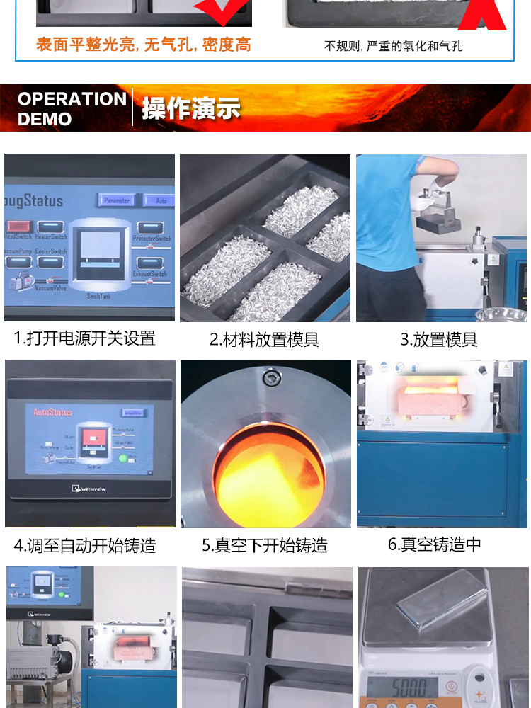 真空熔煉爐 真空鑄錠機 中頻鑄造設備(圖9)